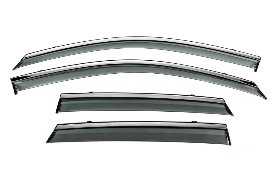 Audi A3 2020- гг. Ветровики с хромированным молдингом Niken Luxury (HB, 4 шт) Фото 1