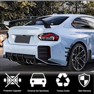 Сплиттеры заднего бампера V2 (для G87, Карбон) BMW 2 серия G42 2021- гг. фото 2