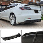 Tesla Model 3 2017- гг. Диффузор заднего бампера Карбон V3 (2016-2022) фото 2