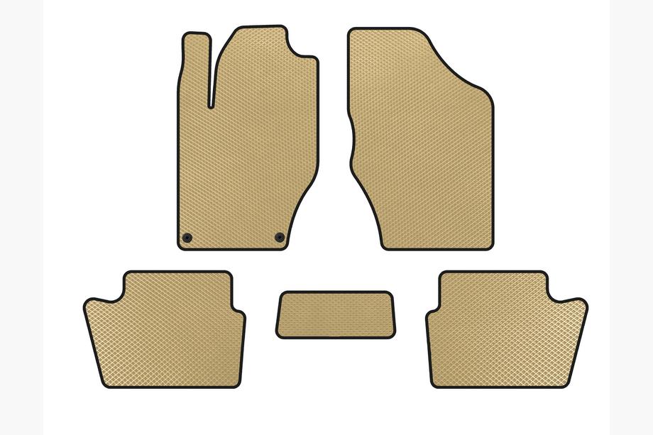Citroen DS-4 2010-2015 гг. Коврики EVA (HB, До рестайлинга, Бежевые) Image