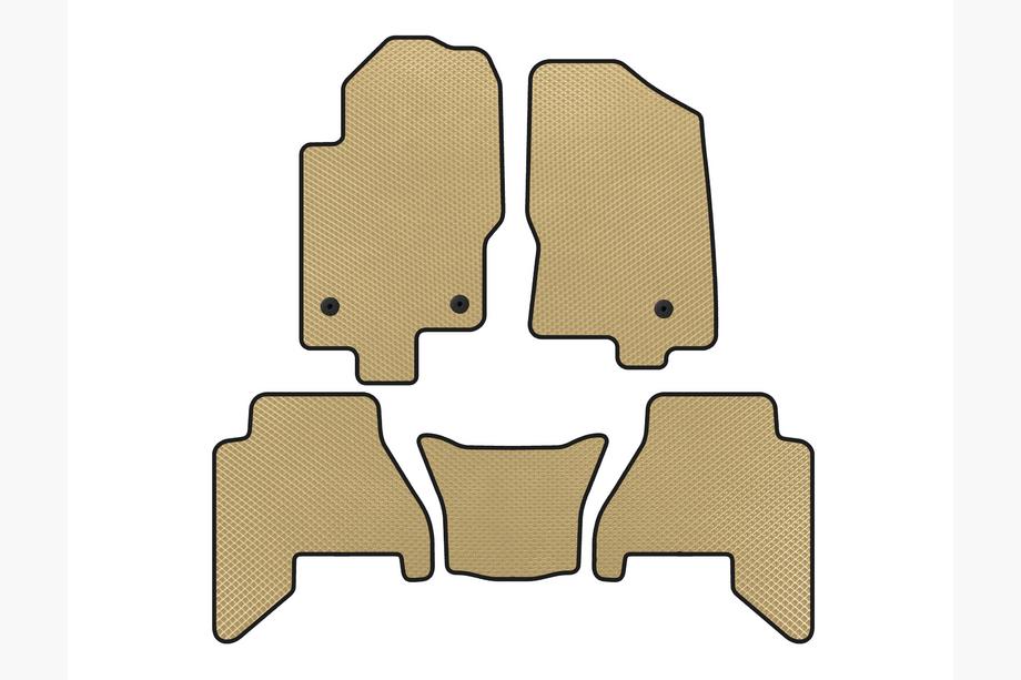 Nissan Pathfinder R51 2005-2014 гг. Коврики EVA V2 (2 ряда, бежевый, 2010-2014) Image