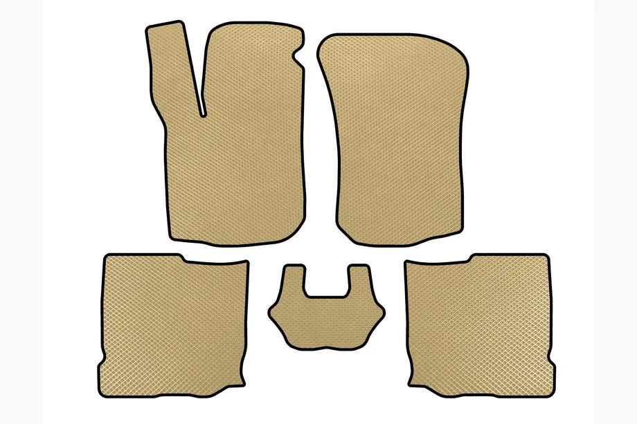 Seat Leon 1999-2005 гг. Коврики EVA (HB, 5-дверный, Бежевый) Image