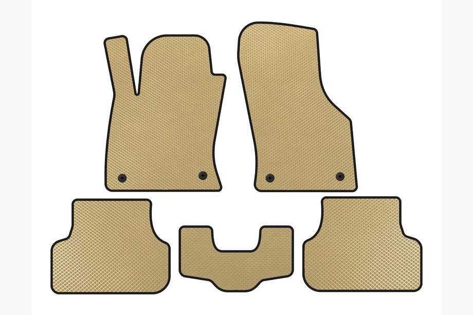 Seat Leon 2013-2020 гг. Коврики EVA (2013-2016, SW, Бежевый) Image