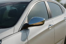 Hyundai Elantra (MD/UD) 2011-2015 гг. Накладки на зеркала без повторителя (2 шт., нержавейка) фото 1