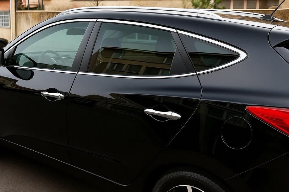 Hyundai IX-35 2010-2015 гг. Комплект хромированных накладок на окна (10 шт, нержавейка) Image