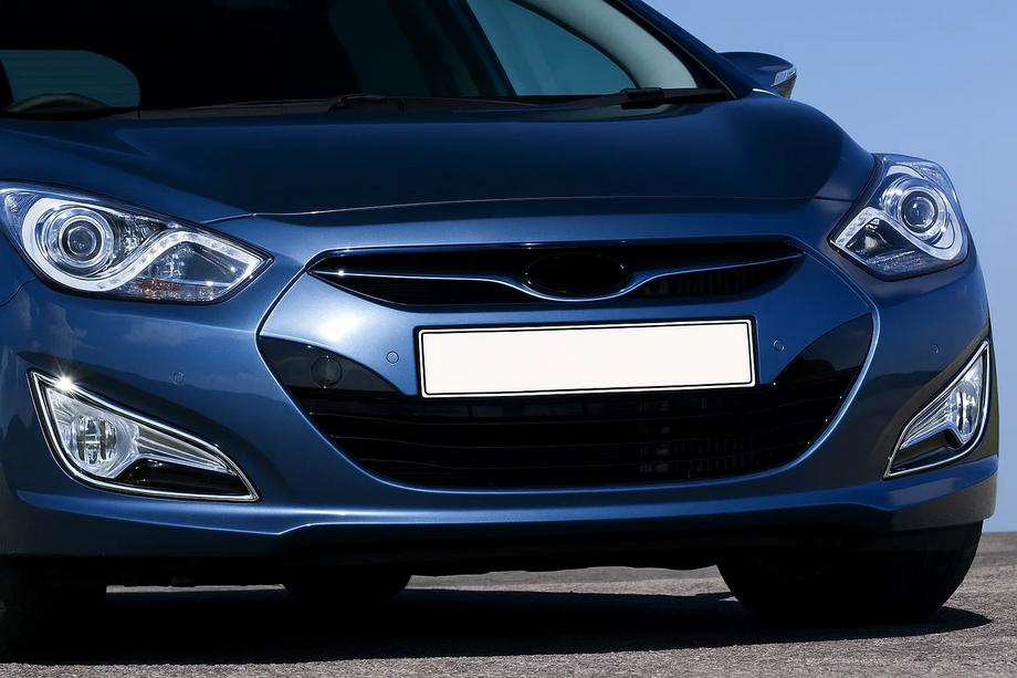 Hyundai I-40 2011-2019 гг. Хромированные накладки на противотуманные фары (2 шт., нерж. сталь) Image