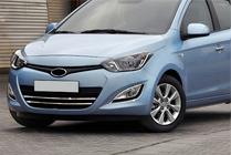 Hyundai I-20 2012-2014 гг. Накладки на решетку радиатора (2 шт, нержавейка) фото 1