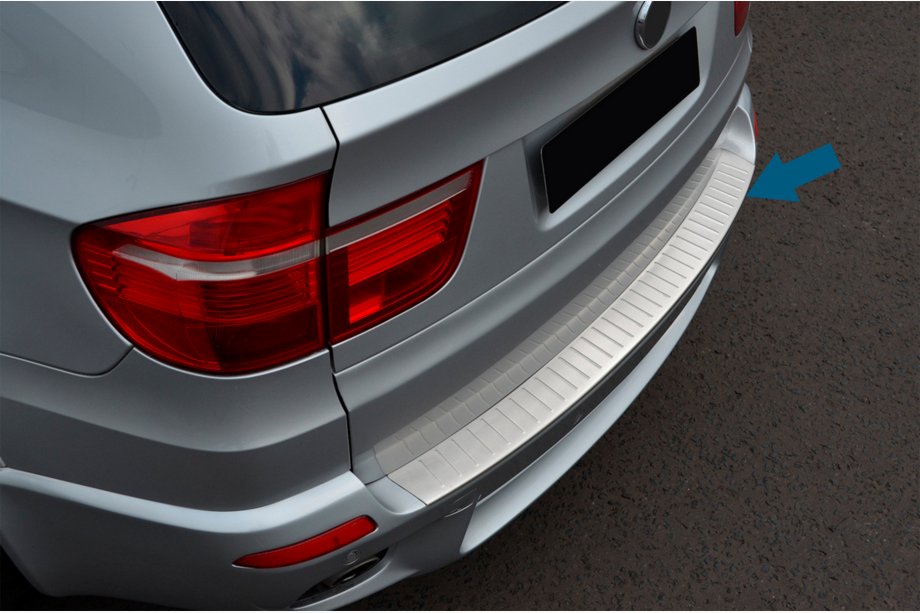 BMW X5 E70 2007-2013 гг. Накладка на задний бампер OmsaLine (нержавейка) Фото 1