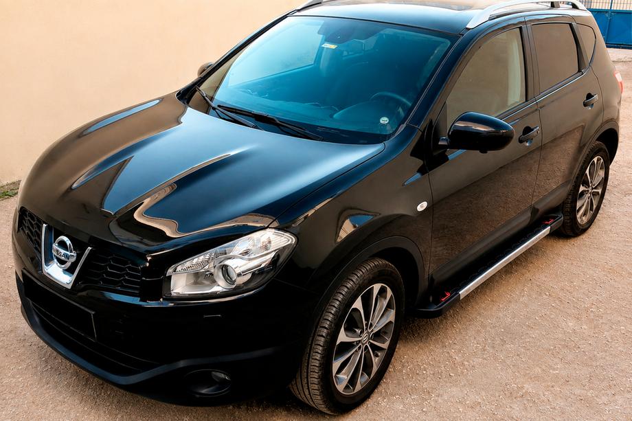 Nissan Qashqai 2007-2010 гг. Боковые пороги RedLine V1 (2 шт., алюминий) Image