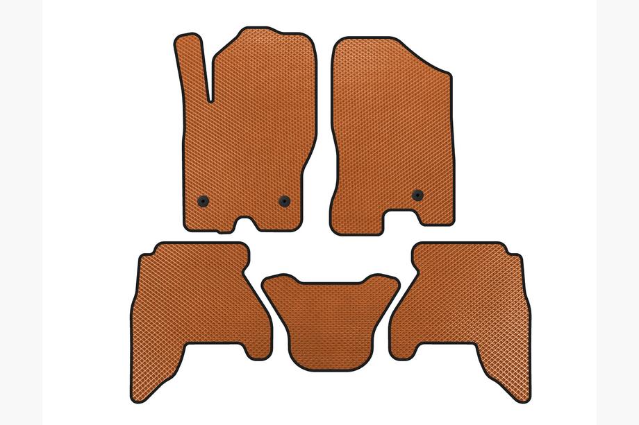 Nissan Pathfinder R51 2005-2014 гг. Коврики EVA (2 ряда, Оранжевый, 2010-2014) Фото 1