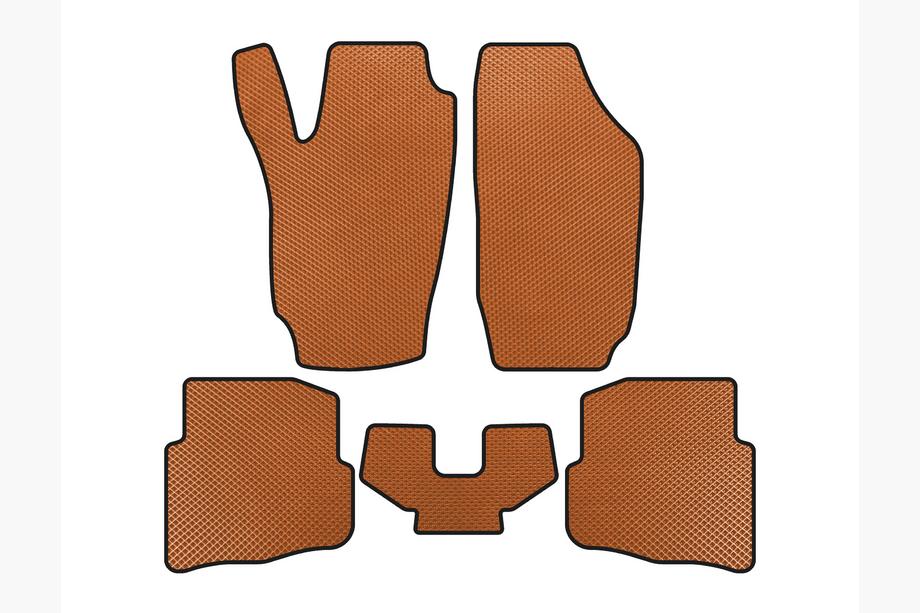 Seat Ibiza 2002-2009 гг. Коврики EVA (Оранжевые) Image