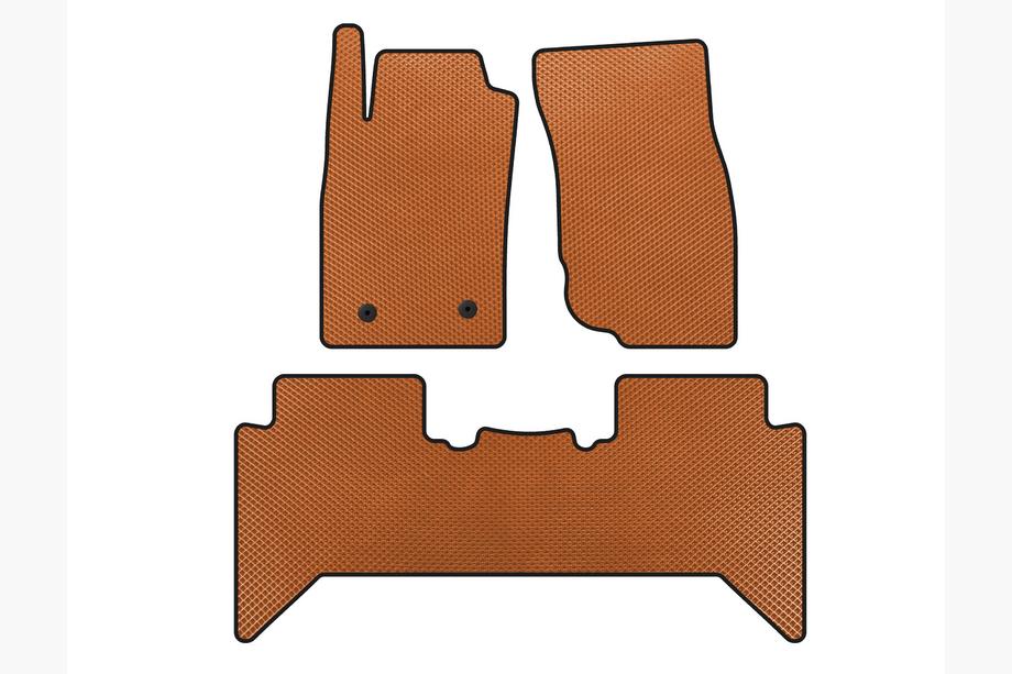 Toyota Hilux 2006-2015 гг. Коврики EVA V2 (Оранжевые) Фото 1