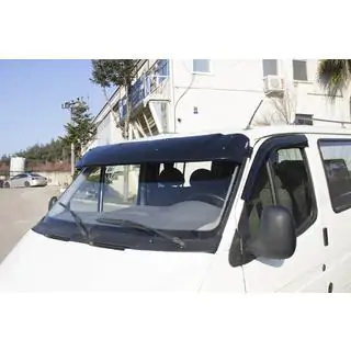 Козырек на лобовое стекло (черный глянец, 5мм) Ford Transit 1991-2000 гг. фото 3