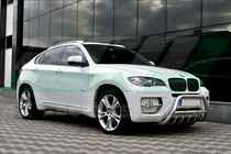 BMW X6 E71 2008–2014 гг. Кенгурятник WT003 (нержавейка) 50мм фото 2