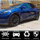 Tesla Model Y 2020- гг. Накладки на пороги V2 (2020-2025, Карбон) фото 3