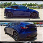 Tesla Model Y 2020- гг. Накладки на пороги Carbon V2 (2019+) фото 5