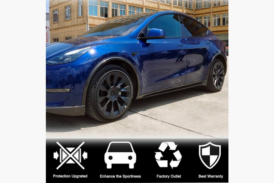 Tesla Model Y 2020- гг. Накладки на пороги Carbon V2 (2019+) Фото 3