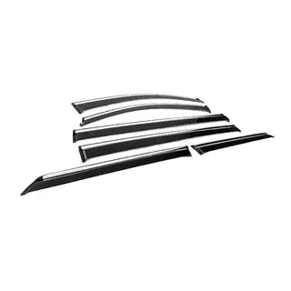 Ветровики с хромированным молдингом Niken Luxury (6 шт) Toyota Sienna 2010-2020 гг. фото 3