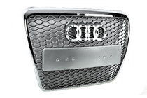 Audi A6 C6 2004-2011 гг. Передняя Решетка RS-Style (Серый с Хромом) фото 6