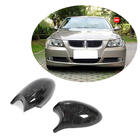 BMW 3 серия E90/E91 2005-2011 гг. Накладки на Зеркала V1 (для E90/E91 2005-2008, E92/E93 2006-2009, Карбон) фото 1