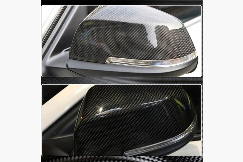 BMW 3 серия F30/F31 2012-2019 гг. Накладки на Зеркала (Карбон) Фото 4