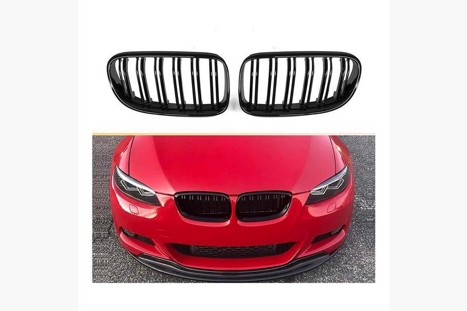 BMW 3 серия E92/E93 2006–2013 гг. Решетки радиатора M-Look (для 2007-2010 non-M / 2008-2013 M3, Черный глянец) Фото 2
