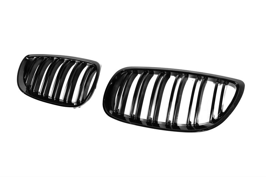 BMW 3 серия E92/E93 2006–2013 гг. Решетки радиатора M-Look (для 2007-2010 non-M / 2008-2013 M3, Черный глянец) Фото 4
