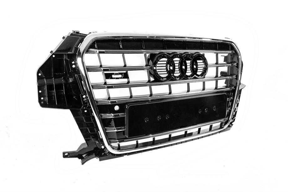 Audi Q3 2011-2019 гг. Передняя решетка радиатора SQ3 (2011-2015, черная с хромом) Фото 3