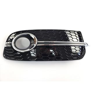 Решетки противотуманных фар RS-Style (2013-2017, 2 шт, Черный с Хромом) Audi Q5 2008-2017 гг. фото 3