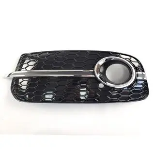 Решетки противотуманных фар RS-Style (2013-2017, 2 шт, Черный с Хромом) Audi Q5 2008-2017 гг. фото 2