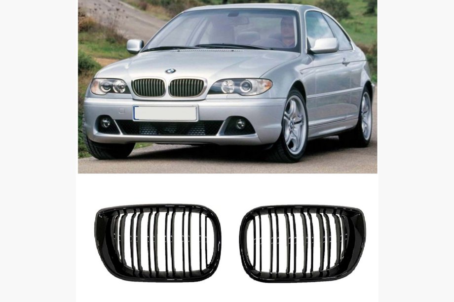 BMW 3 серия E46 1998-2006 гг. Ноздри M-Look DPT (для Coupe 2003-2006, Черный Глянец) Фото 3