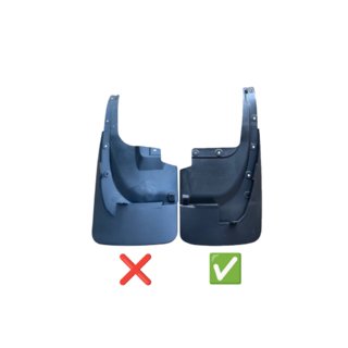 Задние брызговики 2015-2021 (2 шт, под обвес, широкие) Toyota Land Cruiser 200 2007-2021 гг. фото 2