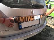 Полная накладка над номером (нержавейка) фото 2