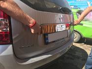 Полная накладка над номером (нержавейка) фото 3