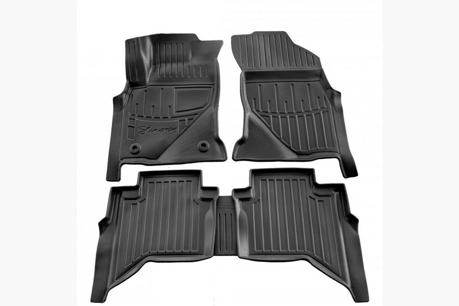 Toyota Hilux 2015- гг. Коврики резиновые Stingray 3D (Crew Cab, 5 шт) Image