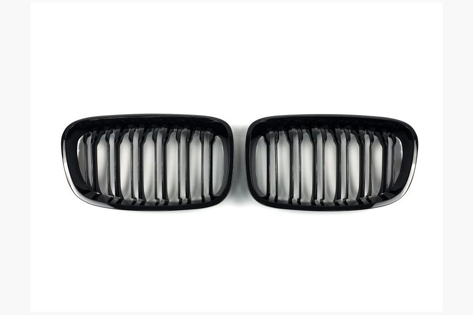 BMW 1 серия F20/F21 2011-2019 гг. Решетки радиатора M-Look (2011-2014, Черный Глянец) Фото 2