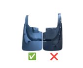 Toyota Land Cruiser 200 2007-2021 гг. Задние оригинальные брызговики 2015-2021 (2 шт, под обвес, узкие) фото 2