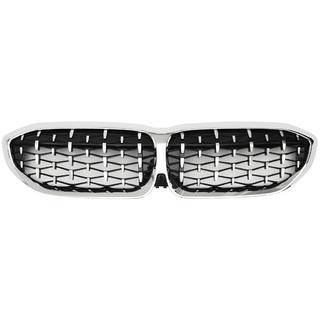 Ноздри Diamond Silver (2018-2022, Хромированная Окантовка) BMW 3 серия G20/G21 2018- гг. фото 2