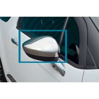 Накладки на Зеркала (2 шт., Нержавейка) Citroen C-4 Picasso 2013–2022 гг. фото 2