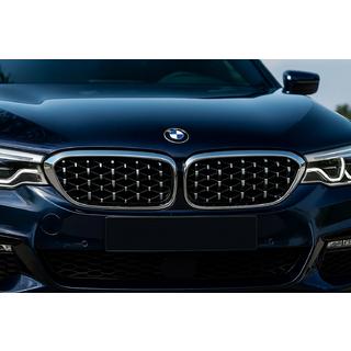 Жабры Diamond Silver V1 (2017-2020, хромированная окантовка) BMW 5 серия G30/G31 2017–2023 гг. фото 1