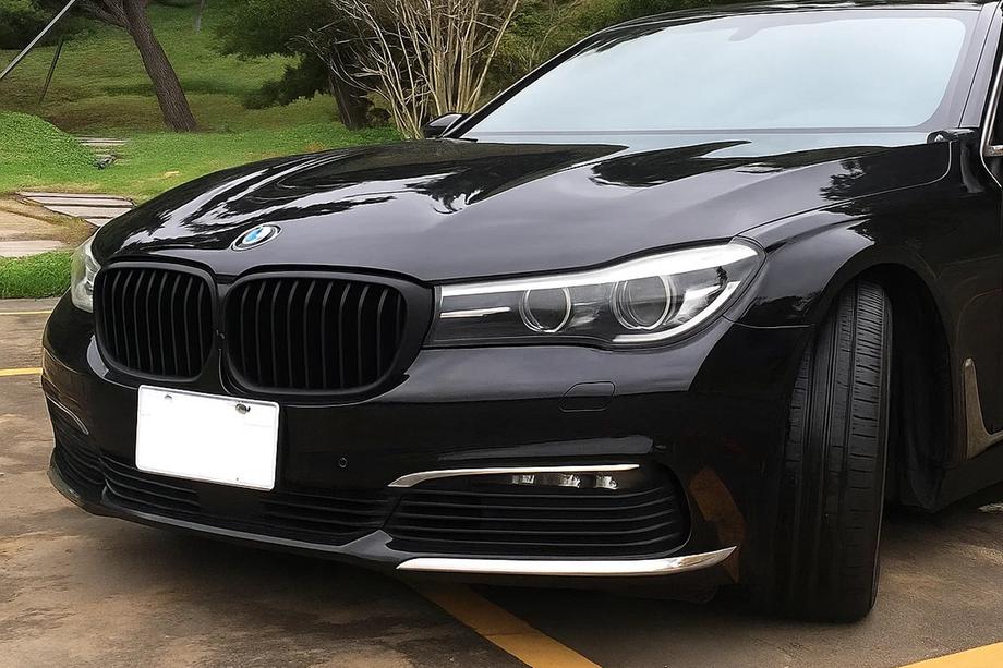 BMW 7 серия G11/G12 2015-2022 гг. Ноздри 1 Полоса (2016-2019, Черный Матовый) Image