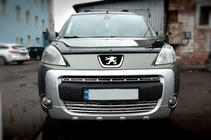Citroen Berlingo 2008-2018 гг. Хромированные накладки на решетку радиатора (2 шт., нержавейка) фото 4