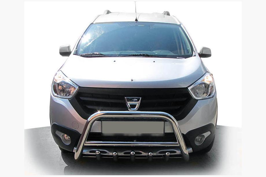 Dacia Dokker 2013-2022 гг. Кенгурятник WT003 (нержавейка) Image
