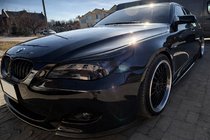 BMW 5 серия E60/E61 2003-2010 гг. Боковые Пороги DPT (Черный Глянец) фото 3