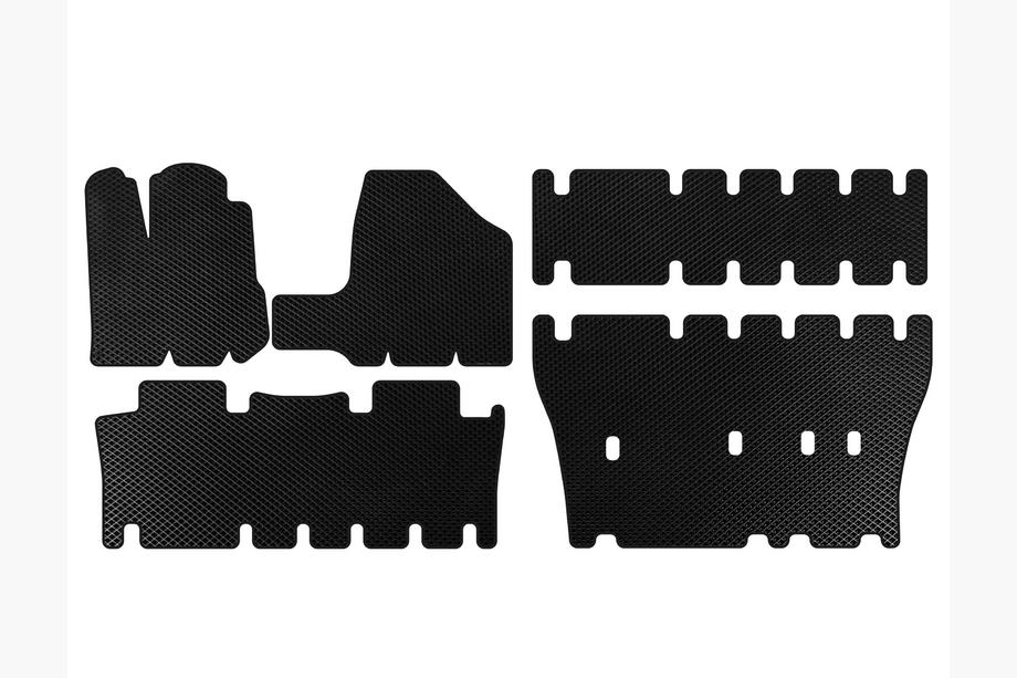 Toyota Sienna 2003-2009 гг. Коврики EVA (3 ряда, черные) Image