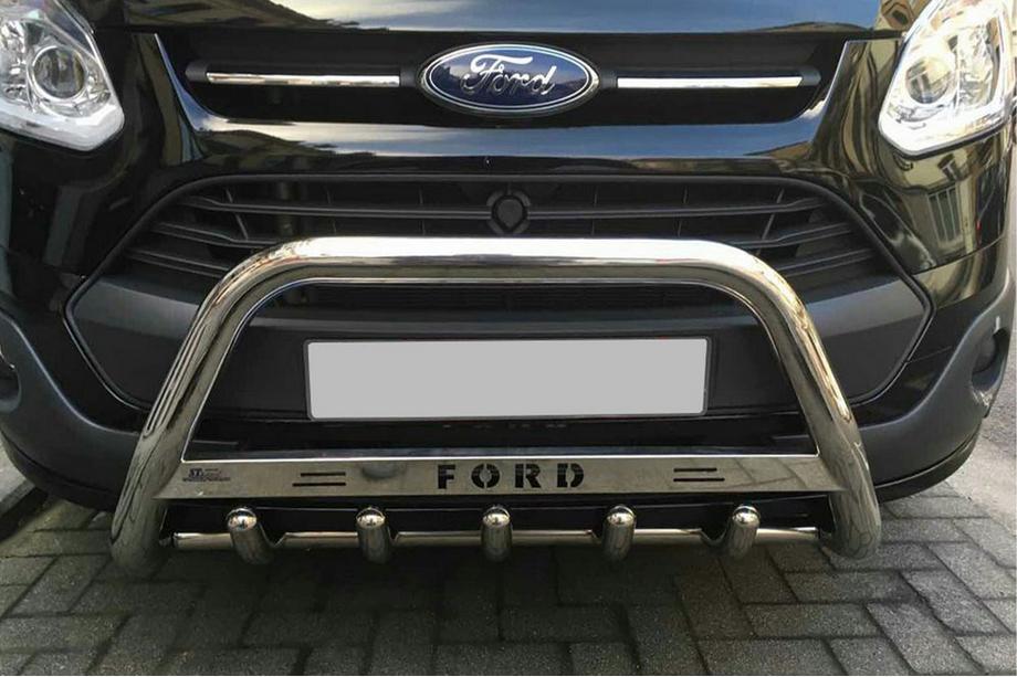 Ford Custom 2013-2022 гг. Кенгурятник WT004 (нержавейка) Image