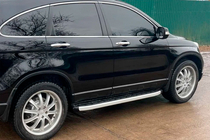 Honda CRV 2007-2011 гг. Боковые пороги Fullmond (2 шт., алюминий) фото 1