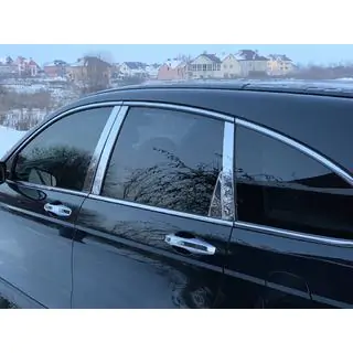 Накладки на дверные стойки из нержавеющей стали (8 шт.) фото 3