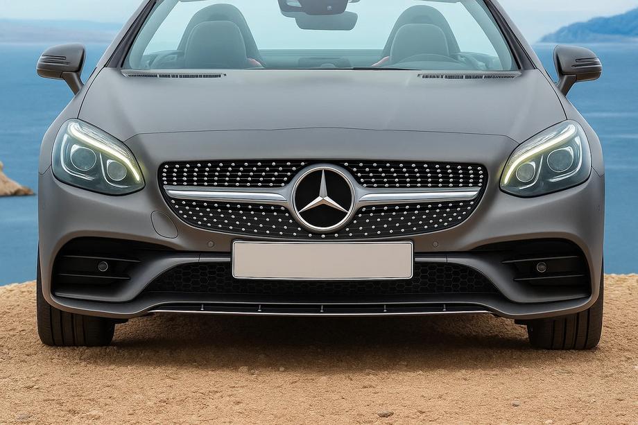 Mercedes SLC R172 2016-2020 гг. Передняя решетка Diamond Silver Image