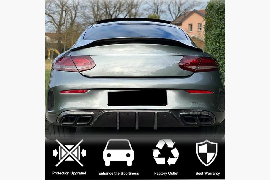 Mercedes C-class W205 2014-2021 гг. Спойлер V5 (для купе 2015-2019, Карбон) Фото 3